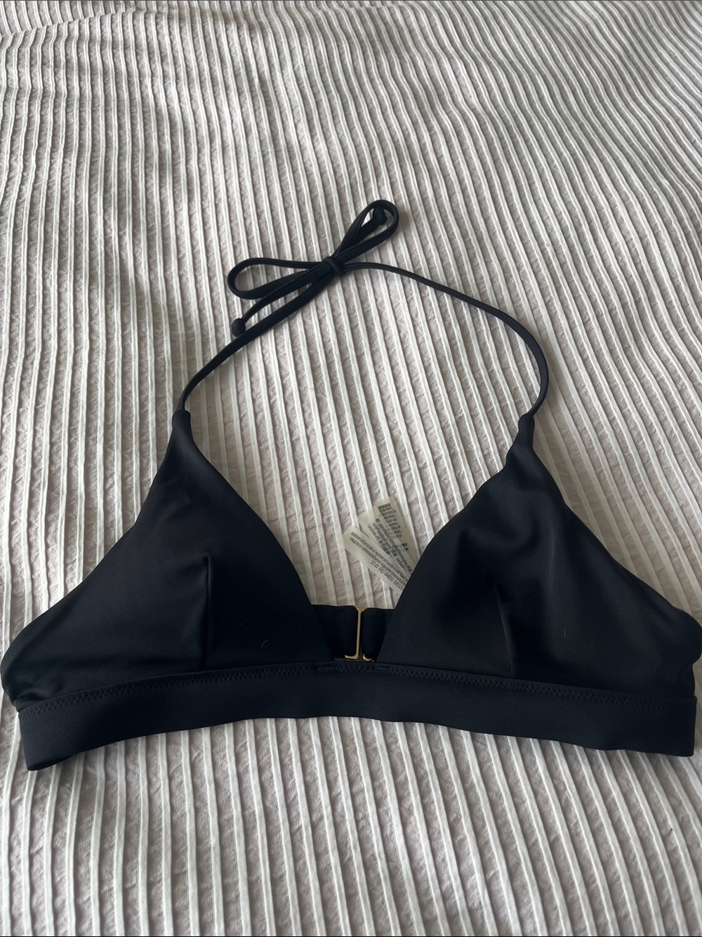 Victoria's Secret Black Triangle Halter Bikini Top